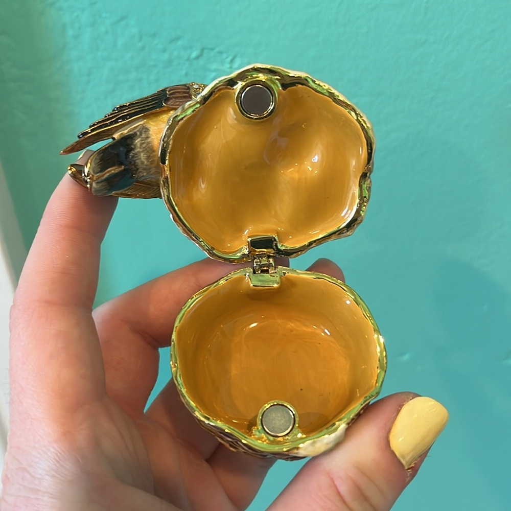 Colorful Hummingbird and Nest Trinket Box - Picture 3 of 4